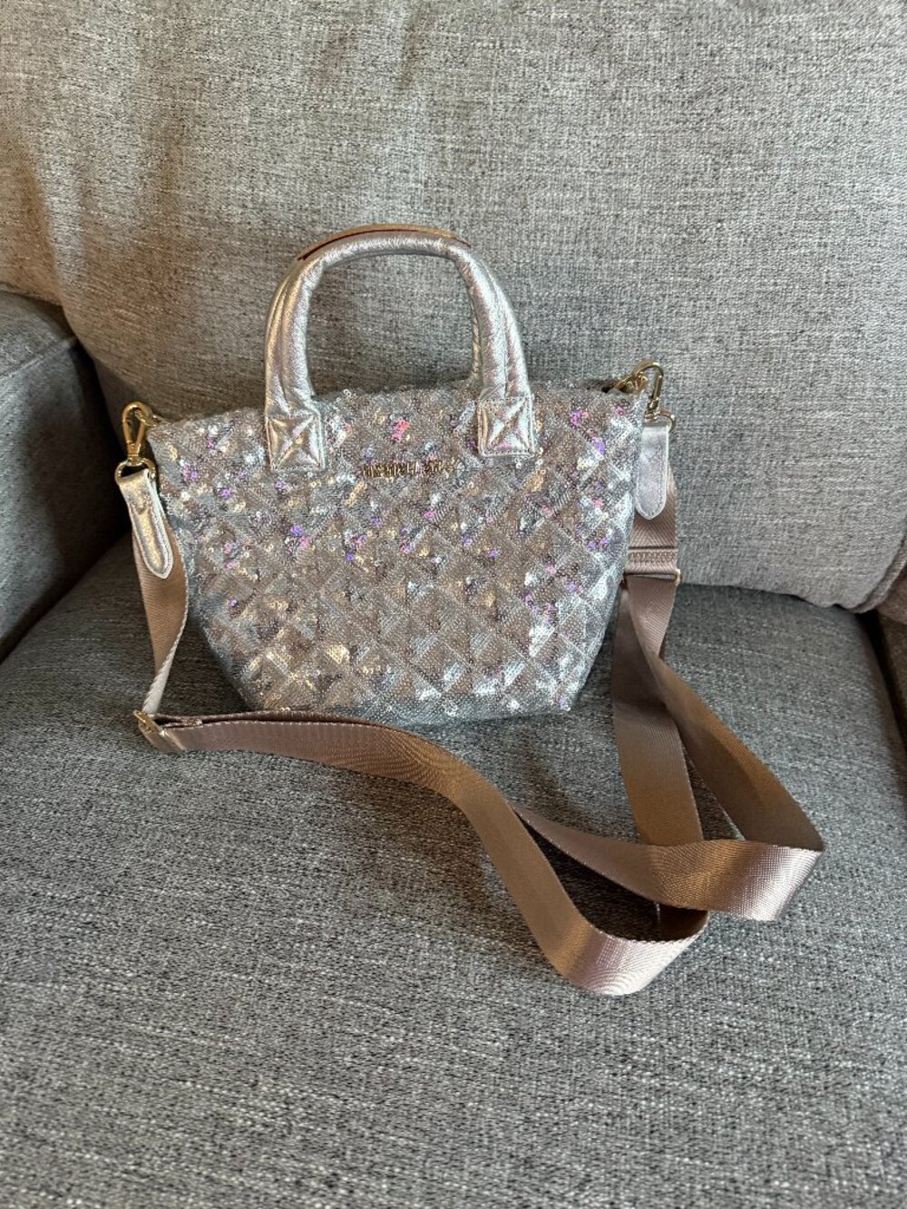 MZ Wallace Metro Tote Deluxe Ice Sequin